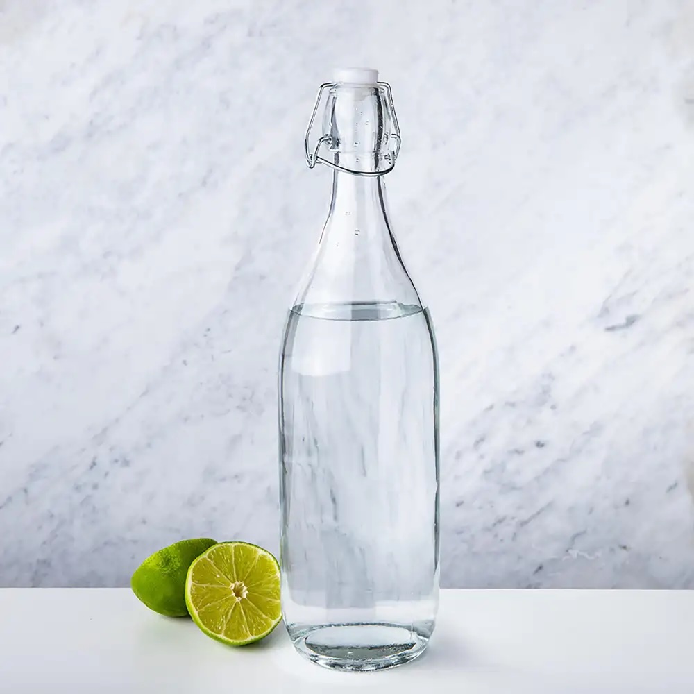 Clear Bottle 1 L with Clip Lock Lid