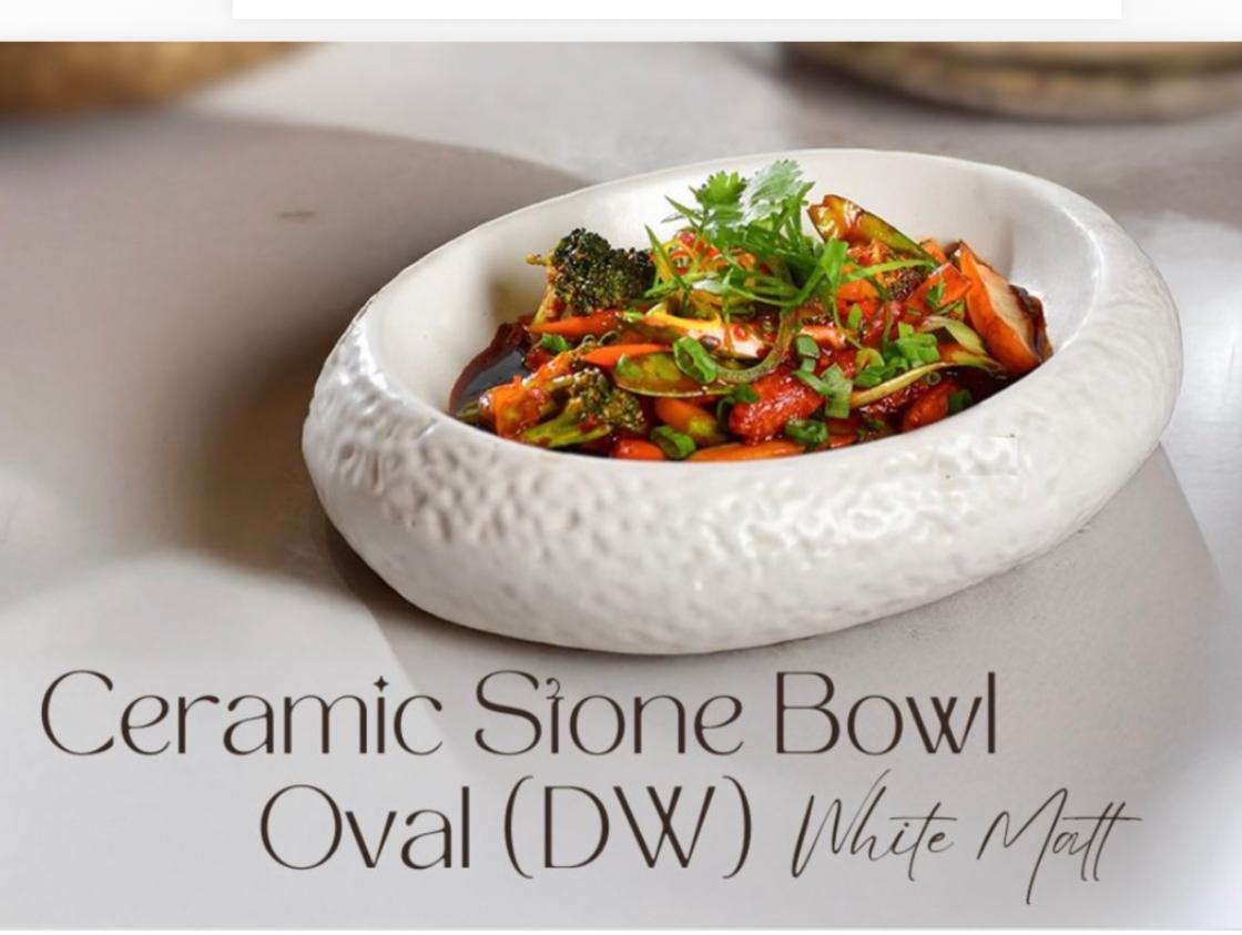 Hammered Stone Bowl D/wall 9"