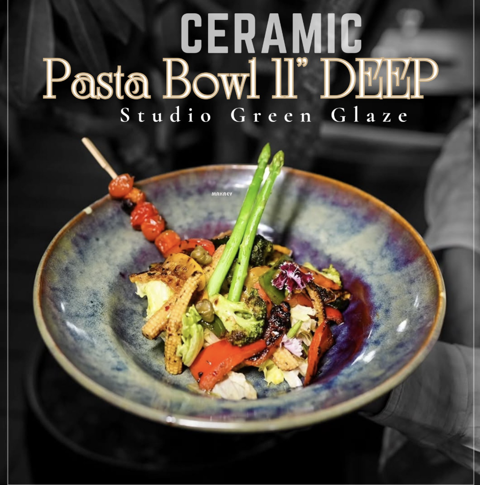 Ceramic Deep Pasta Bowl 11"